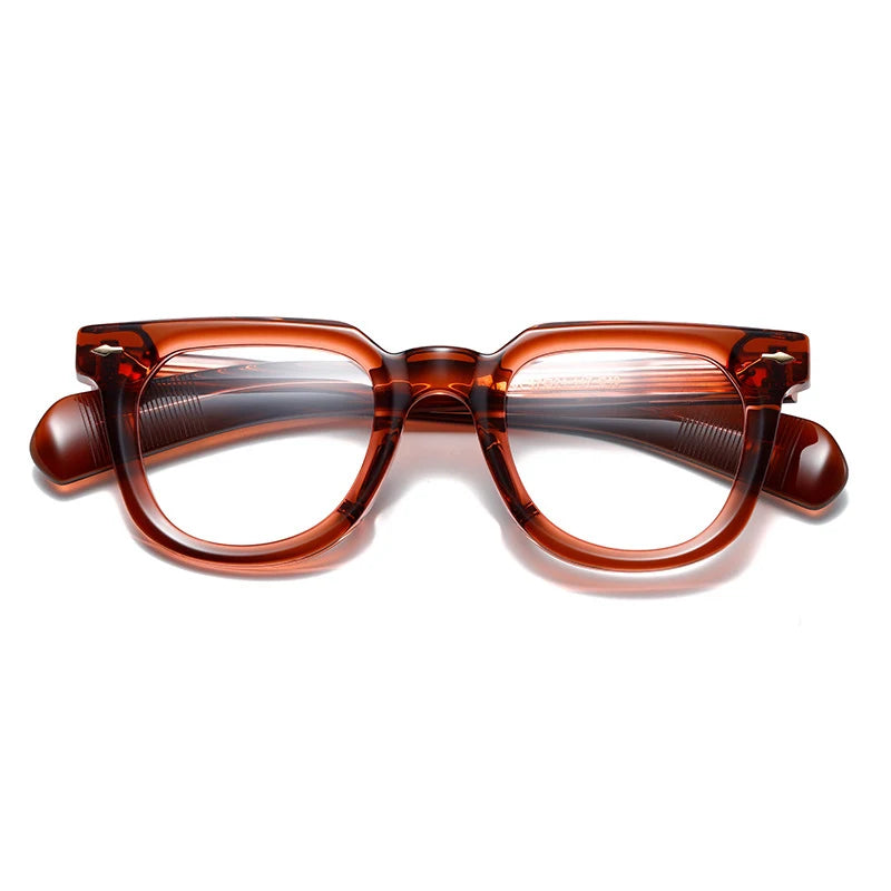 Black Mask Unisex Full Rim Square Acetate Eyeglasses 2447 Full Rim Black Mask