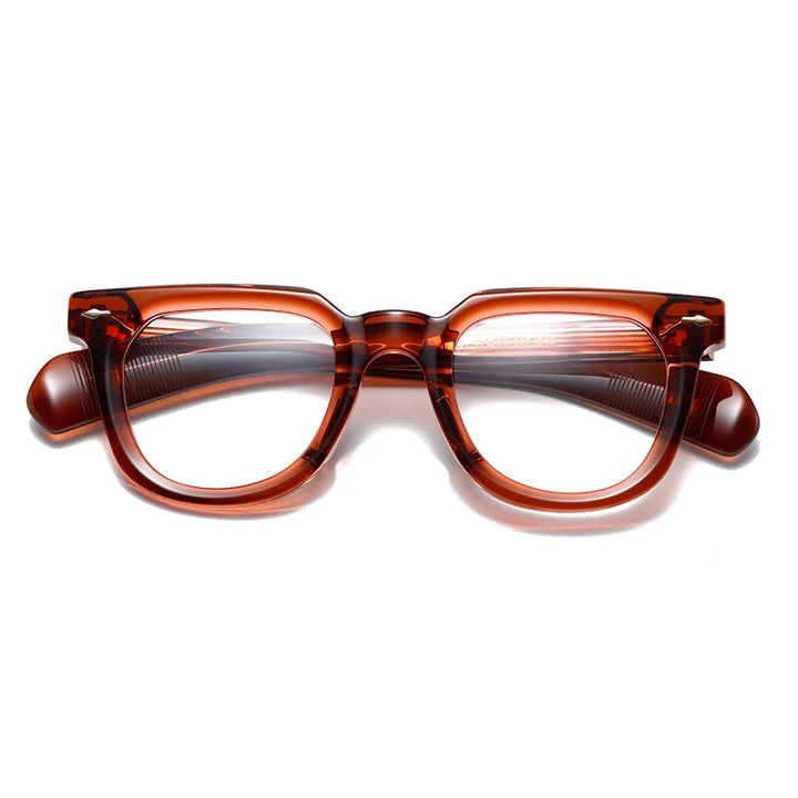 Black Mask Unisex Full Rim Square Acetate Eyeglasses 2447 Full Rim Black Mask
