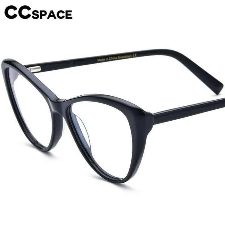 CCspace Unisex Full Rim Cat Eye Acetate Eyeglasses 56917 Full Rim CCspace