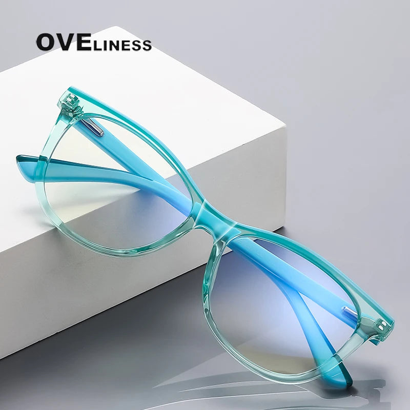 Oveliness Youth Unisex Full Rim Square Tr 90 Titanium Eyeglasses 20207 Full Rim Oveliness