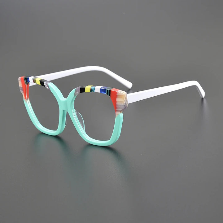 Nobler Unisex Full Rim Cat Eye Acetate Eyeglasses 19340 Full Rim Nobler C1