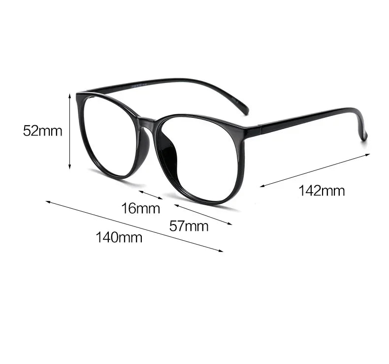 Cubojue Unisex Full Rim Oversized Round Plastic Eyeglasses 10149 Full Rim Cubojue   