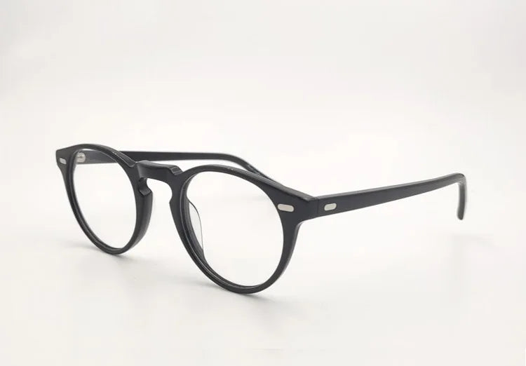 Yujo Unisex Full Rim Round Acetate Eyeglasses 1005 Full Rim Yujo