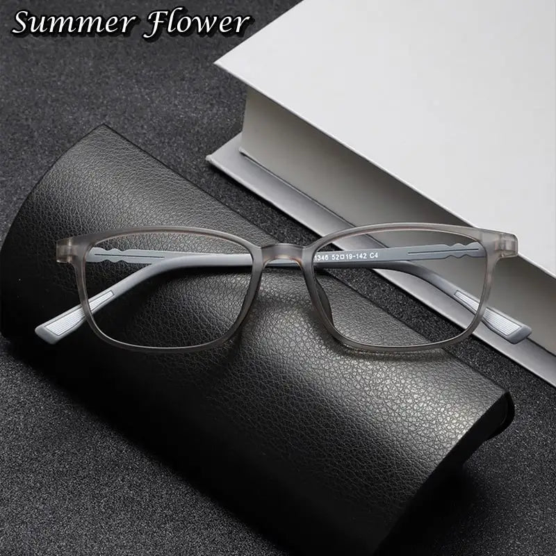 Summer Flower Women's Full Rim Square Tr 90 Titanium Eyeglasses 681346