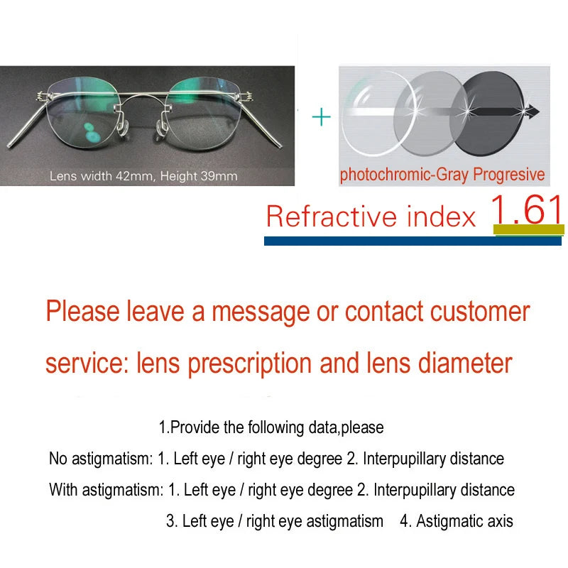 Yujo Unisex Handcrafted Rimless Oval Screwless Steel Eyeglasses 313533
