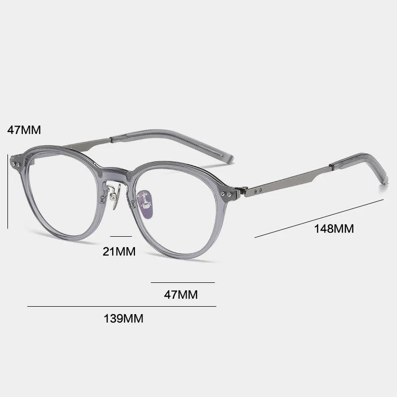 Gatenac Unisex Full Rim Titanium Acetate Eyeglasses Gxyj1194 Full Rim Gatenac