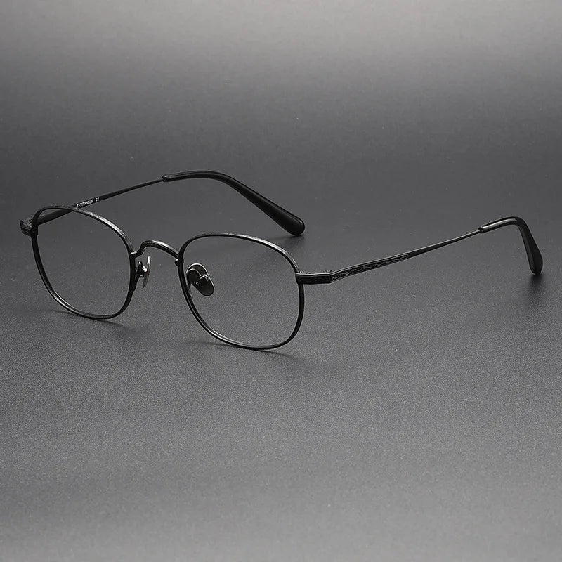 Black Mask Women's Full Rim Oval Square Titanium Eyeglasses 959125