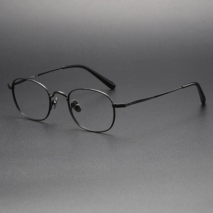 Black Mask Women's Full Rim Oval Square Titanium Eyeglasses 959125
