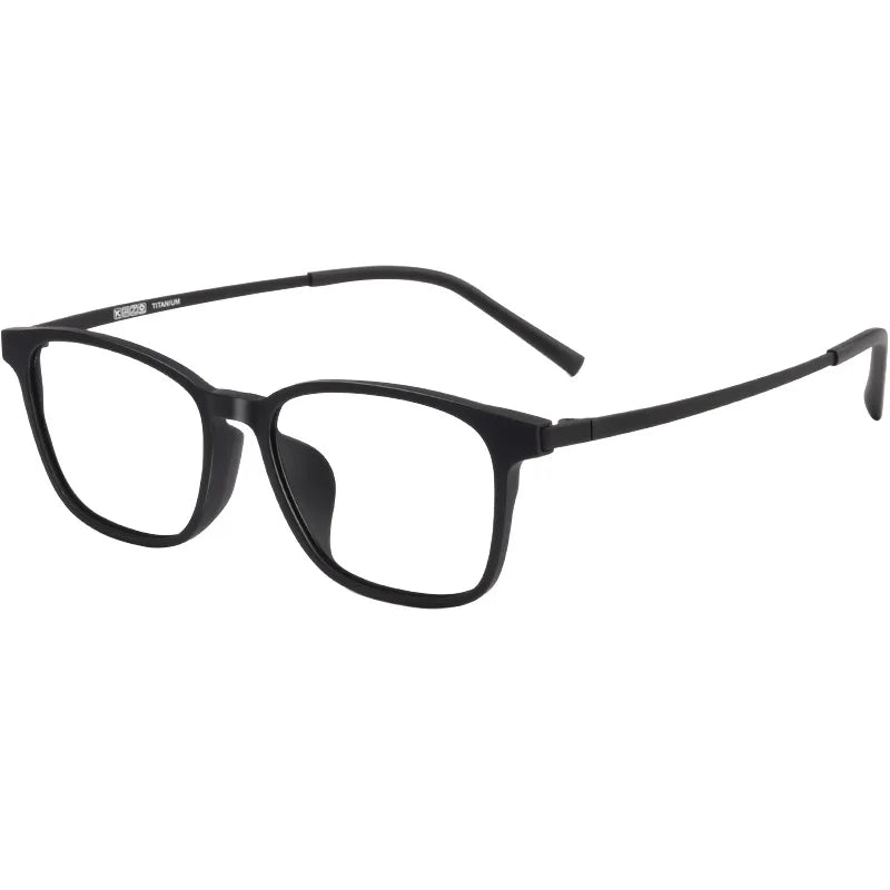 Cubojue Unisex Full Rim Square Tr 90 Titanium Eyeglasses 43095