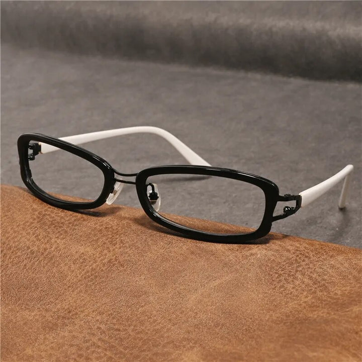 Cubojue Unisex Full Rim Rectangle Double Bridge Tr 90 Titanium Hyperopic Reading Glasses Sd2133 Reading Glasses Cubojue