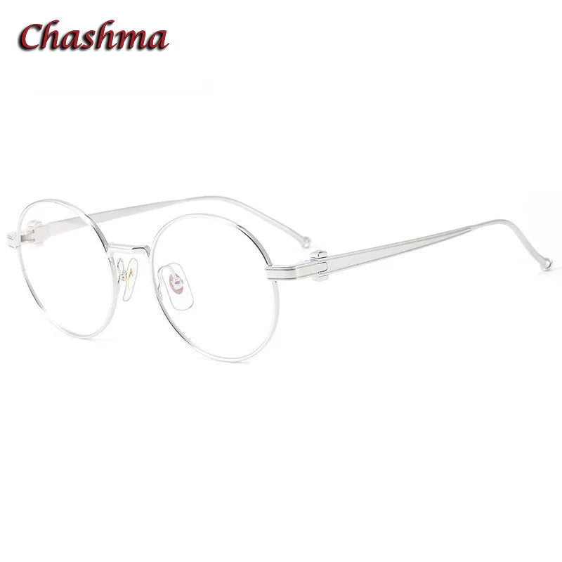 Chashma Ochki Women's Full Rim Round Titanium Eyeglasses 310293