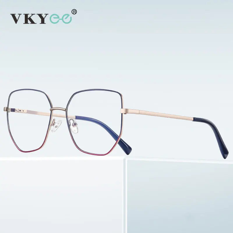 Vicky Women's Full Rim Polygon Square Stainless Steel Reading Glasses 3093 Reading Glasses Vicky