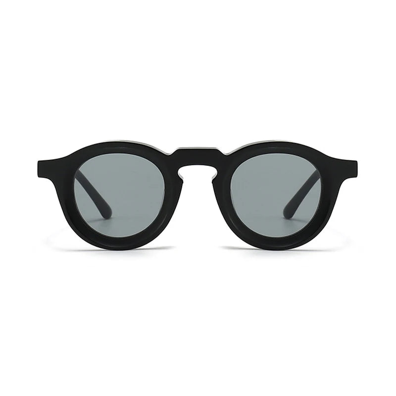Black Mask Unisex Full Rim Round Acetate Sunglasses 442741 Full Rim Black Mask