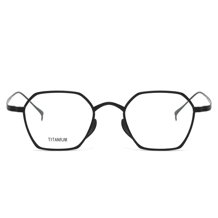 Aimee Unisex Full Rim Polygon Titanium Eyeglasses 11130 Full Rim Aimee