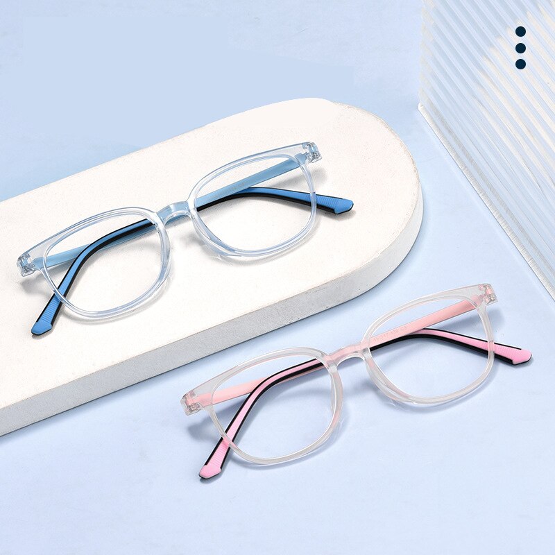 Yimaruili Unisex Children's Full Rim Square  Tr 90 Titanium Eyeglasses 99905t Full Rim Yimaruili Eyeglasses