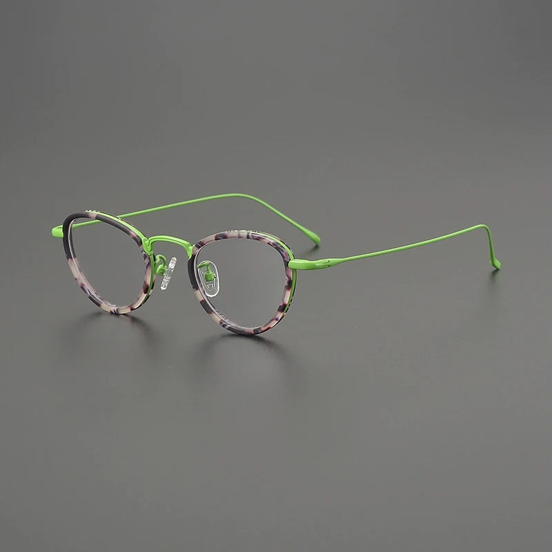 Gatenac Women's Full Rim Oval Cat Eye Titanium Acetate Eyeglasses G85896