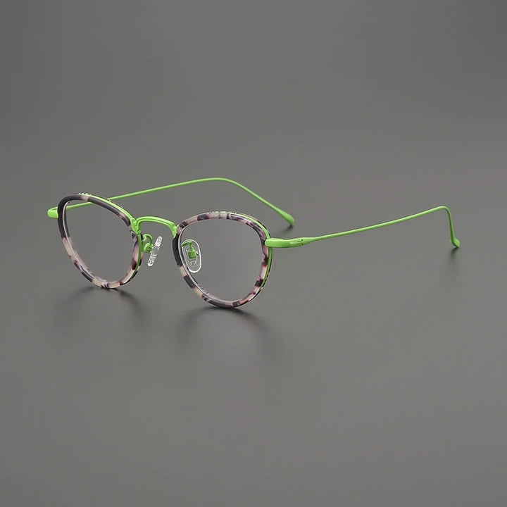 Gatenac Women's Full Rim Oval Cat Eye Titanium Acetate Eyeglasses G85896