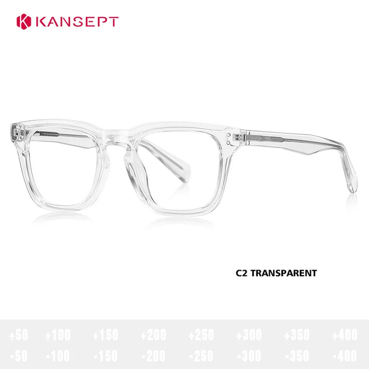 Kansept Unisex Full Rim Square Tr 90 Alloy Reading Glasses 67022