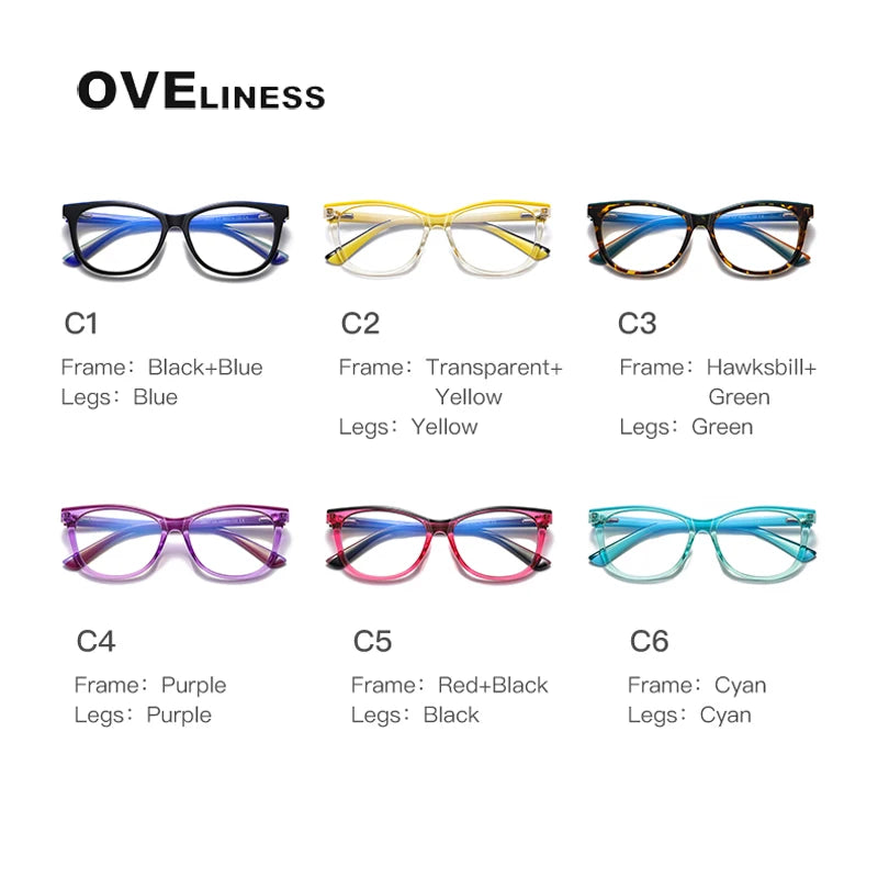 Oveliness Youth Unisex Full Rim Square Tr 90 Titanium Eyeglasses 20207 Full Rim Oveliness