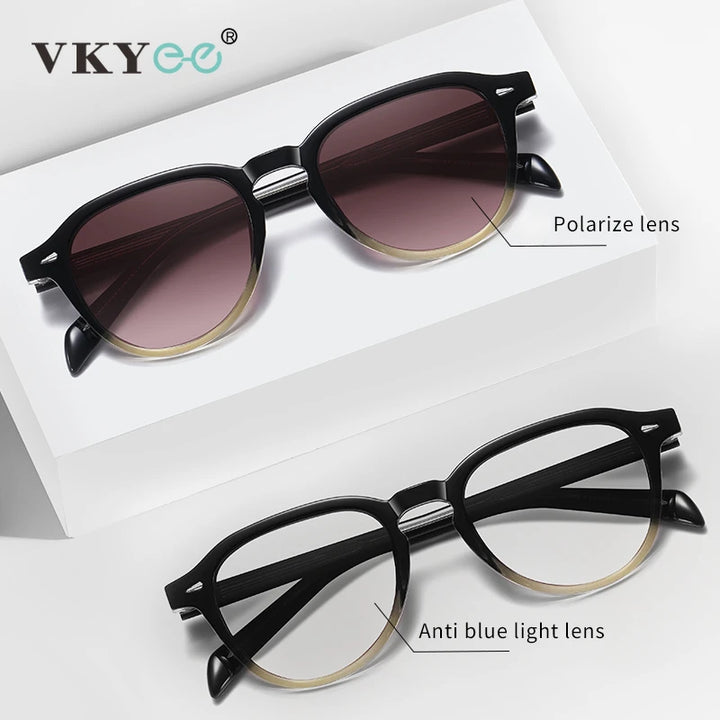 Vicky Unisex Full Rim Square Acetate Myopic Reading Glasses 31101 Reading Glasses Vicky