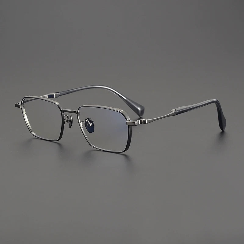 Gatenac Unisex Full Rim Polygon Square Titanium Eyeglasses Gxyj2888