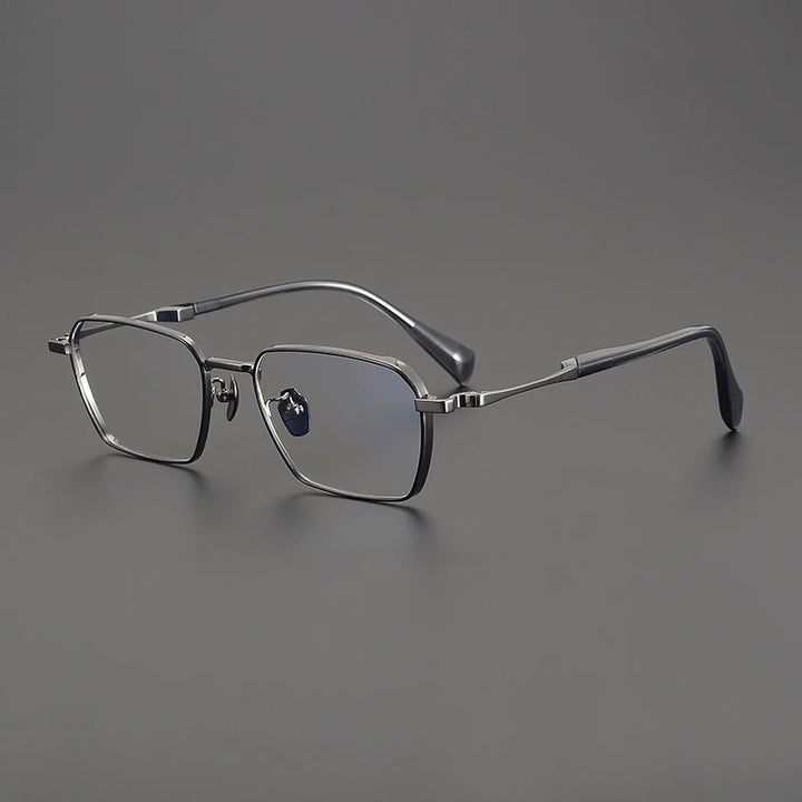 Gatenac Unisex Full Rim Polygon Square Titanium Eyeglasses Gxyj2888