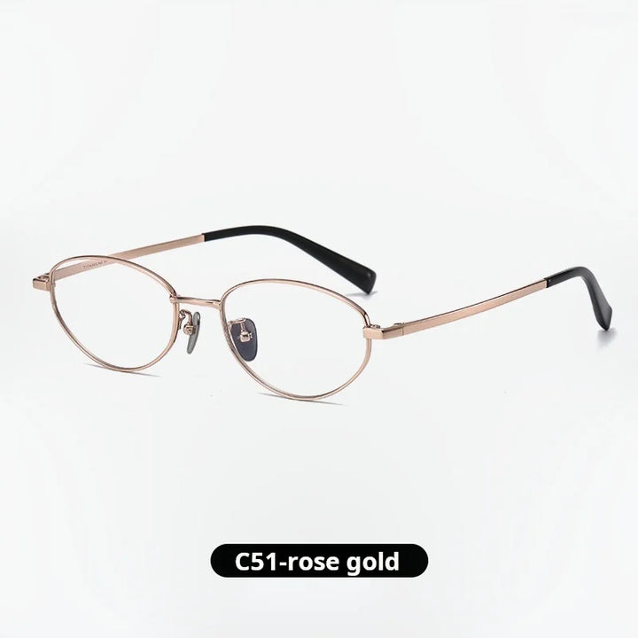 Momoja Unisex Full Rim Oval Titanium Eyeglasses 77003