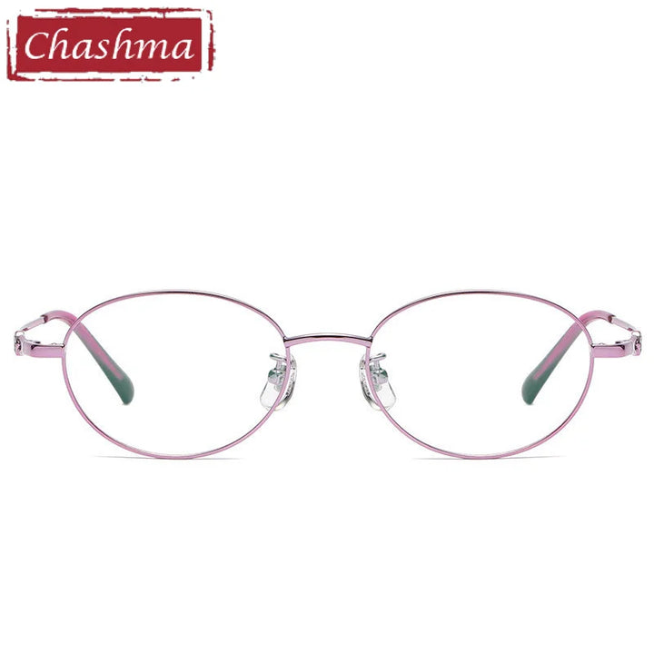 Chashma Ottica Unisex Full Rim Oval Titanium Eyeglasses 391 Full Rim Chashma Ottica
