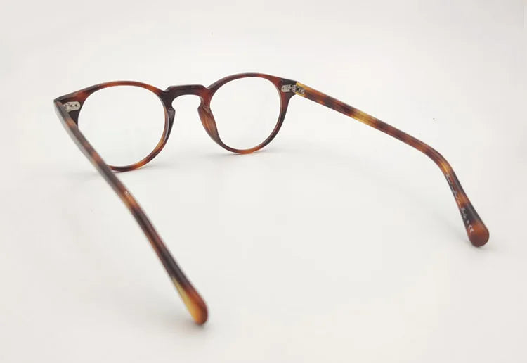 Yujo Unisex Full Rim Round Acetate Eyeglasses 1005 Full Rim Yujo