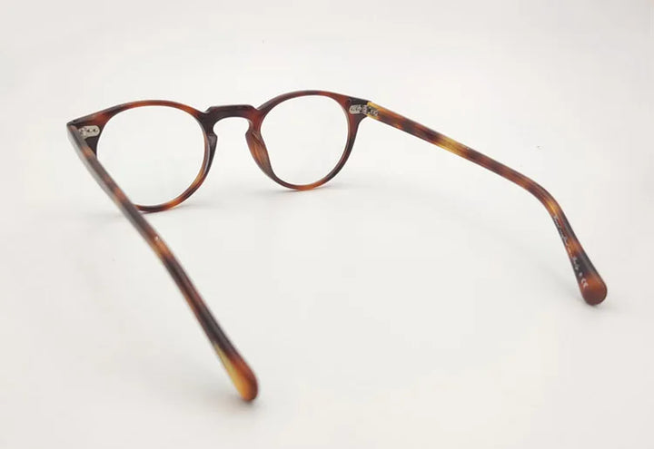 Yujo Unisex Full Rim Round Acetate Eyeglasses 1005 Full Rim Yujo