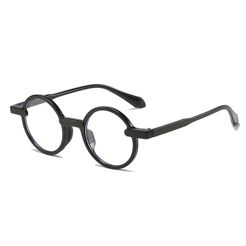 CCspace Unisex Full Rim Round Acetate Eyeglasses 55081 Full Rim CCspace BlackClear China