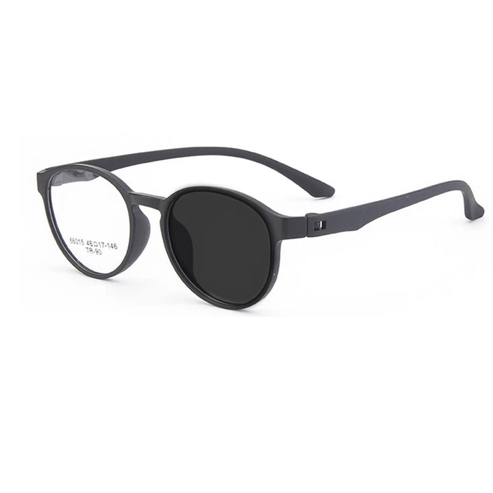 Kocolior Unisex Full Rim Oval Tr 90 Acetate Hyperopic Reading Glasses 66015 Reading Glasses Kocolior Photochromic Black 0