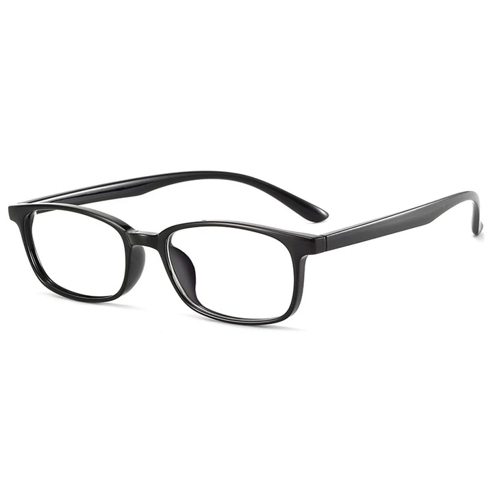 Reven Jate Unisex Small Full Rim Square Plastic Eyeglasses 1056 Full Rim Reven Jate shiny black