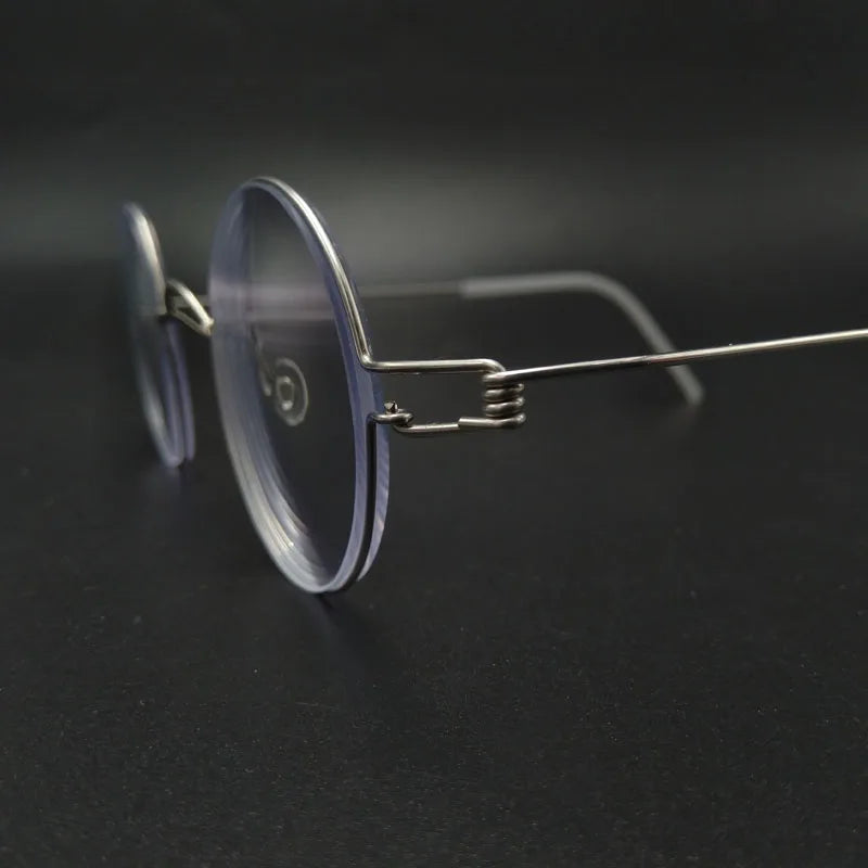 Yujo Unisex Full Rim Round Stainless Steel Custom Eyeglasses Y3030 Full Rim Yujo