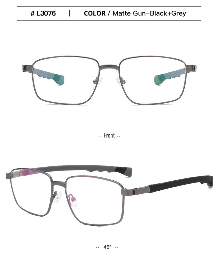 Handoer Unisex Full Rim Square Alloy Eyeglasses 30769