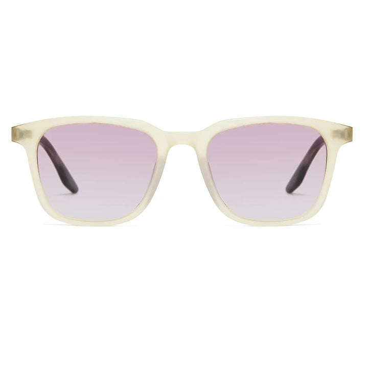 Black Mask Unisex Full Rim Square Acetate Gradient Sunglasses 9020 Full Rim Black Mask Beige-Purple As Shown