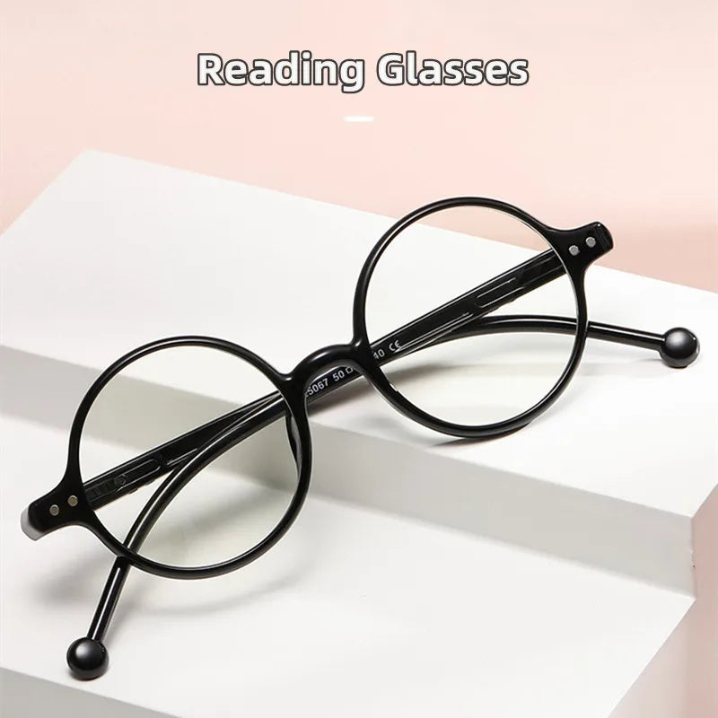 Kocolior Unisex Full Rim Round Acetate Hyperopic Reading Glasses 5067 Reading Glasses Kocolior   