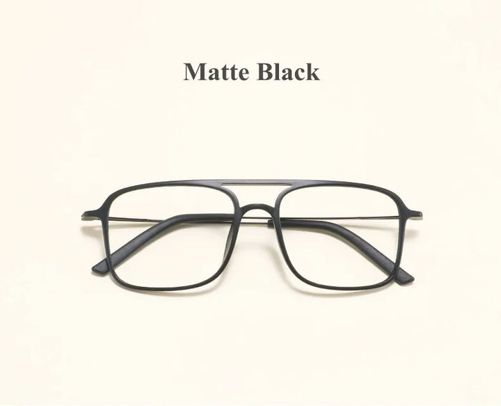 Chashma Ochki Women's Full Rim Square Double Bridge Ultem Titanium Eyeglasses 3121