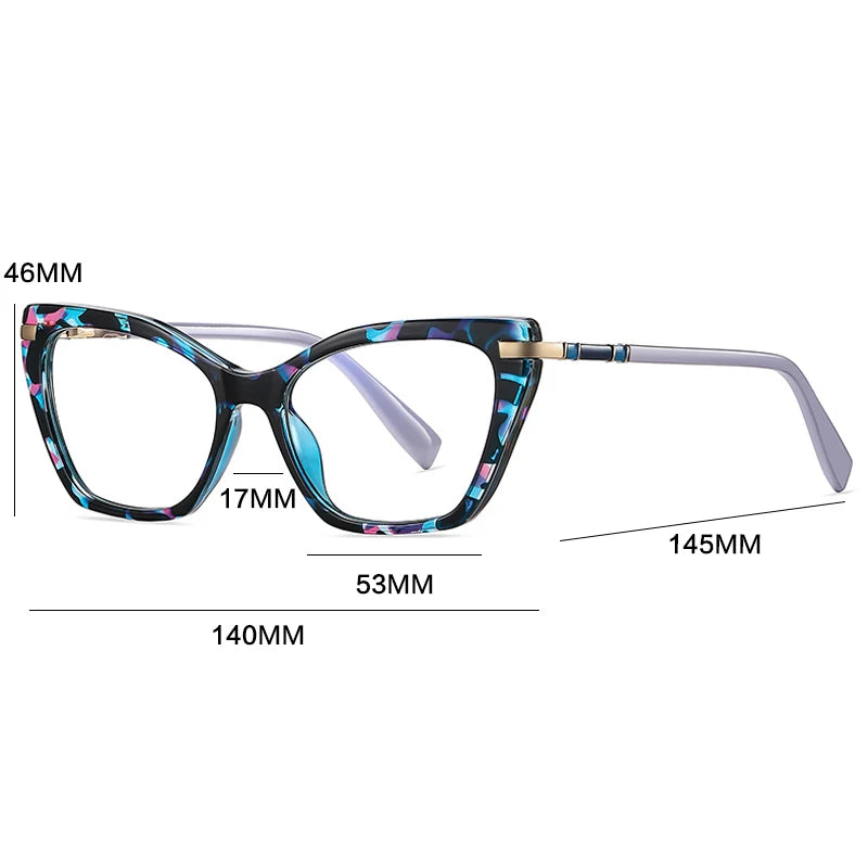 Gatenac Women's Full Rim Butterfly Tr 90 Titanium Reading Glasses G2104