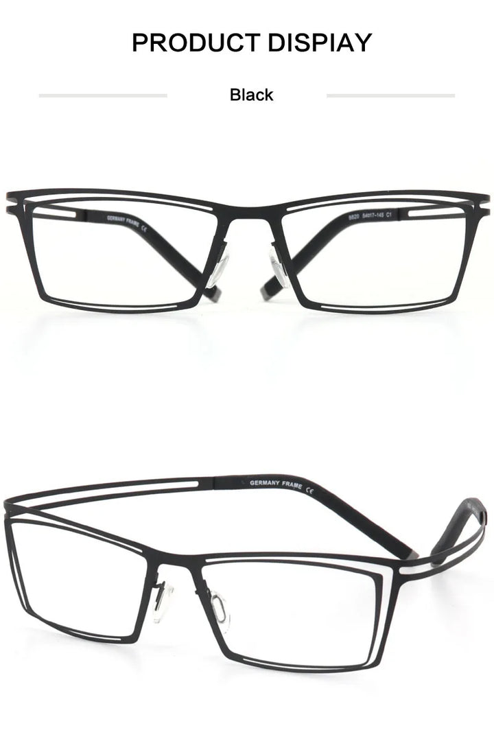 Aror Unisex Full Rim Square Double Rim Steel Eyeglasses 48820