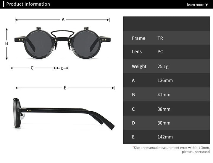 CCspace Unisex Full Rim Small Round Tr 90 Reading Glasses R57037 Reading Glasses CCspace