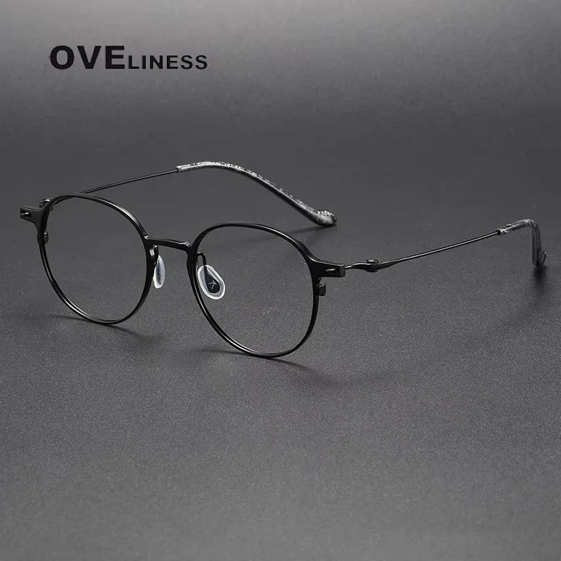 Oveliness Unisex Full Rim Flat Top Oval Titanium  Eyeglasses 20315