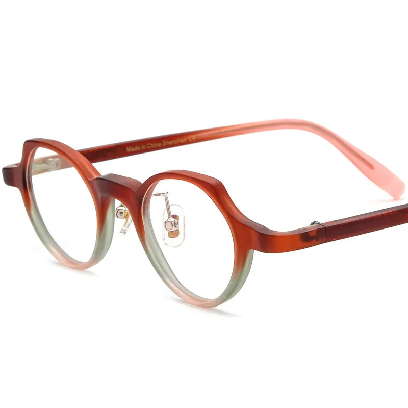 CCspace Unisex Full Rim Cat Eye Acetate Eyeglasses 56886 Full Rim CCspace C3Red