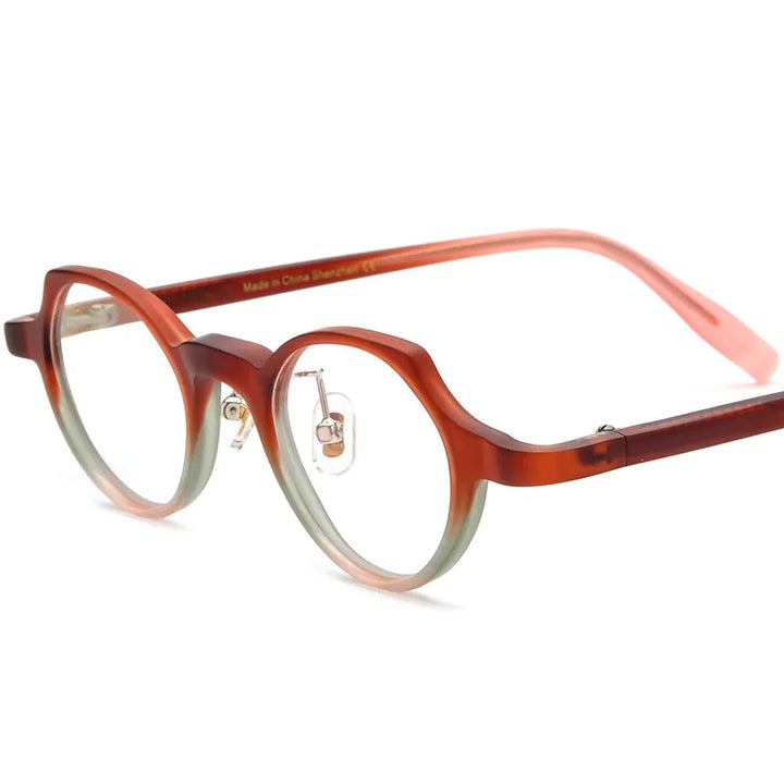 CCspace Unisex Full Rim Cat Eye Acetate Eyeglasses 56886 Full Rim CCspace C3Red