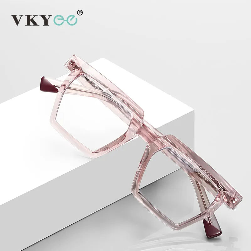 Vicky Women's Full Rim Square Tr 90 Stainless Steel Reading Glasses 2144 Reading Glasses Vicky   