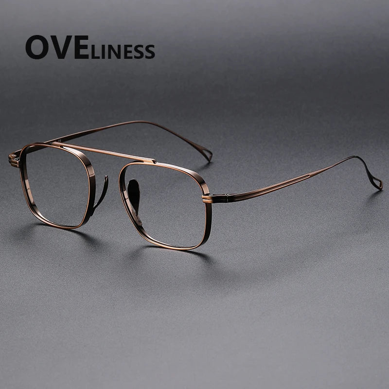 Oveliness Women's Full Rim Square Titanium Eyeglasses 89501