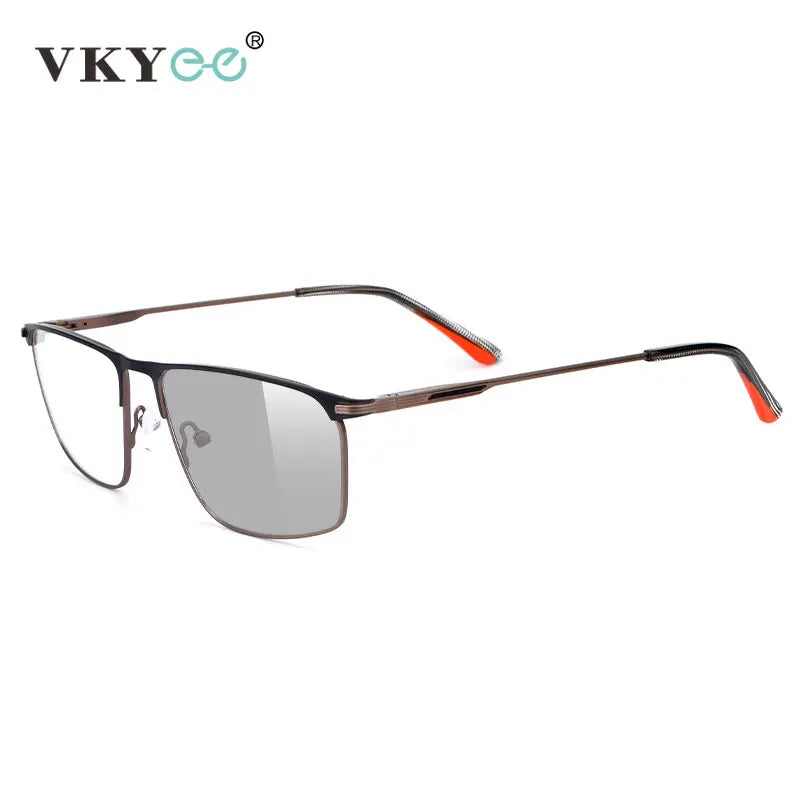 Vicky Men's Full Rim Square Stainless Steel Photochromic Reading Glasses 2065 Reading Glasses Vicky   