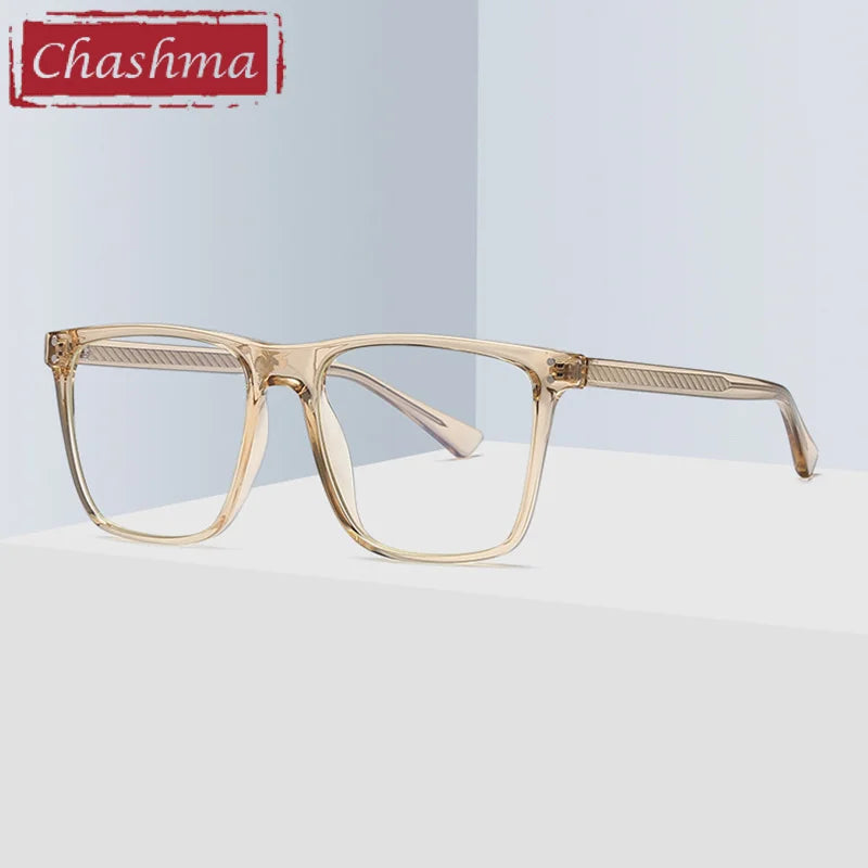 Chashma Ottica Unisex Full Rim Square Tr 90 Titanium Eyeglasses 402023