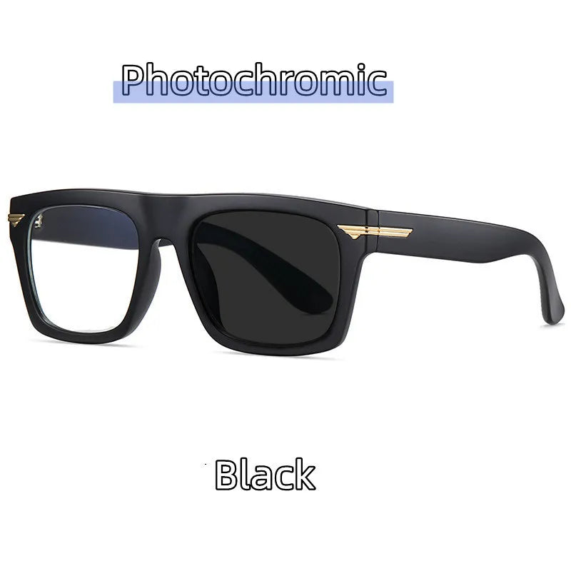 Kocolior Unisex Full Rim Square Acetate Hyperopic Reading Glasses 3394 Reading Glasses Kocolior Photochromic B 0