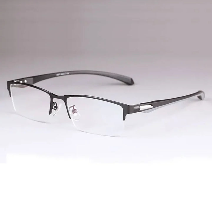 Handoer Unisex Full Semi Rim Square Tr 90 Alloy Eyeglasses 561718